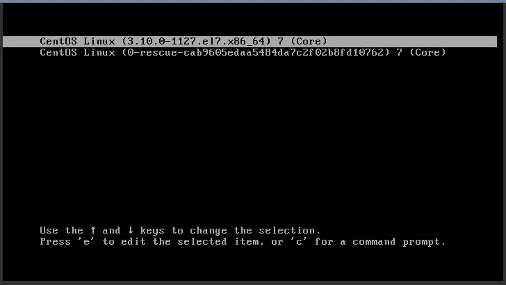 GRUB-Bootloader-Startbildschirm mit Anmeldeaufforderung.